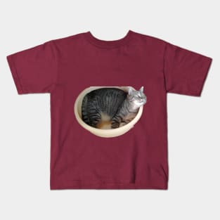 Gray Kitty- cute cat design Kids T-Shirt